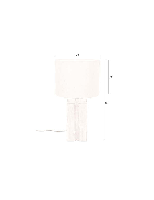 Dutchbone Roc Gold Block Table Lamp